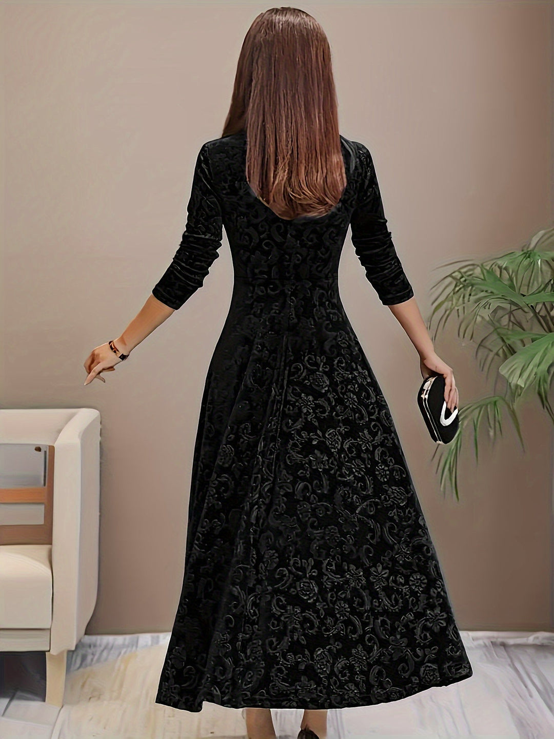 Nicola™ Elegant Velvet Dress