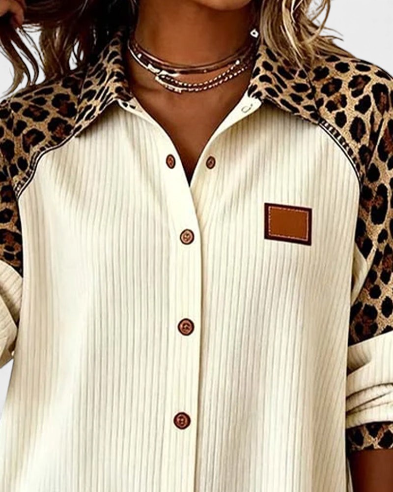 Jackie™ Leopard Print Button-Down Shirt