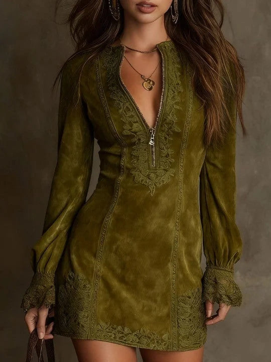 Laney™ Suede Mini Dress