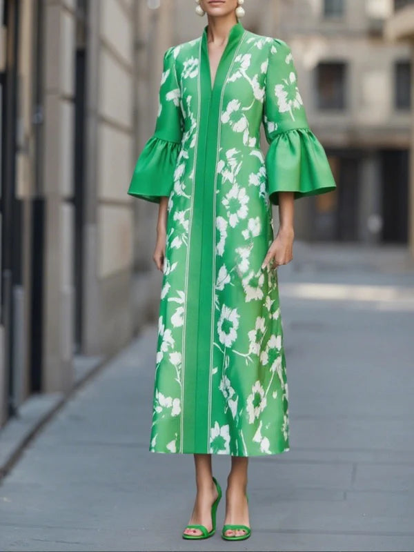 Mathilda™ Floral Bell Sleeve Maxi Dress