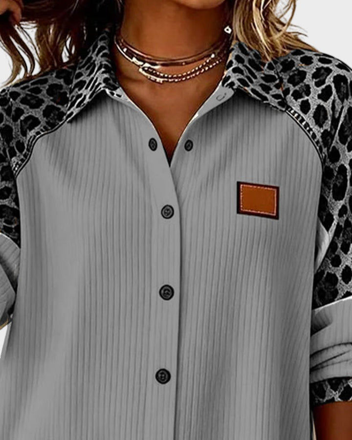 Jackie™ Leopard Print Button-Down Shirt