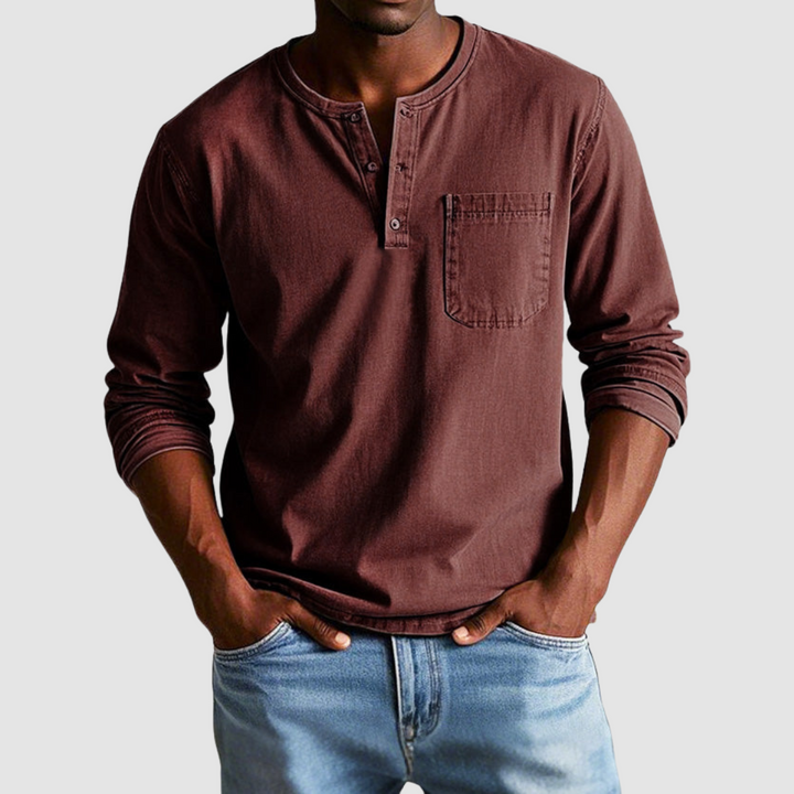 Harrison™ Vintage Henley Shirt