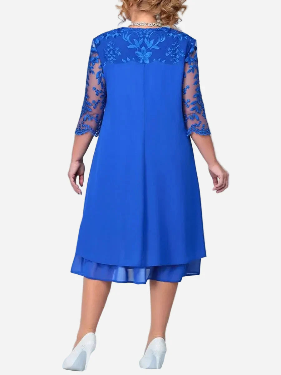 Audriana™ Elegant Midi Dress