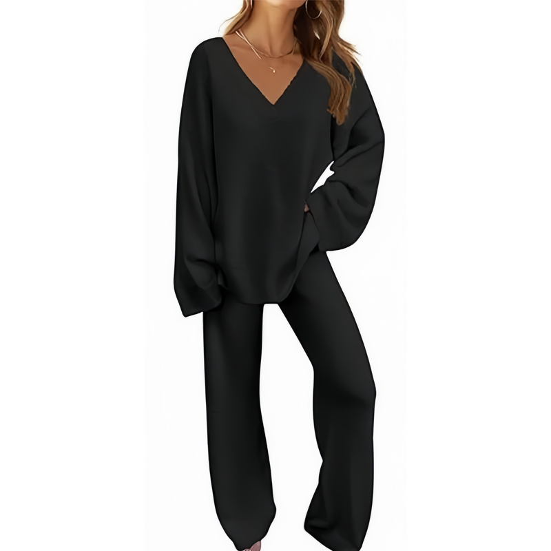 Karla™ V-Neck Long Sleeve Sweater & Pants Set