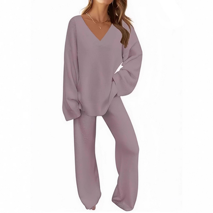 Karla™ V-Neck Long Sleeve Sweater & Pants Set